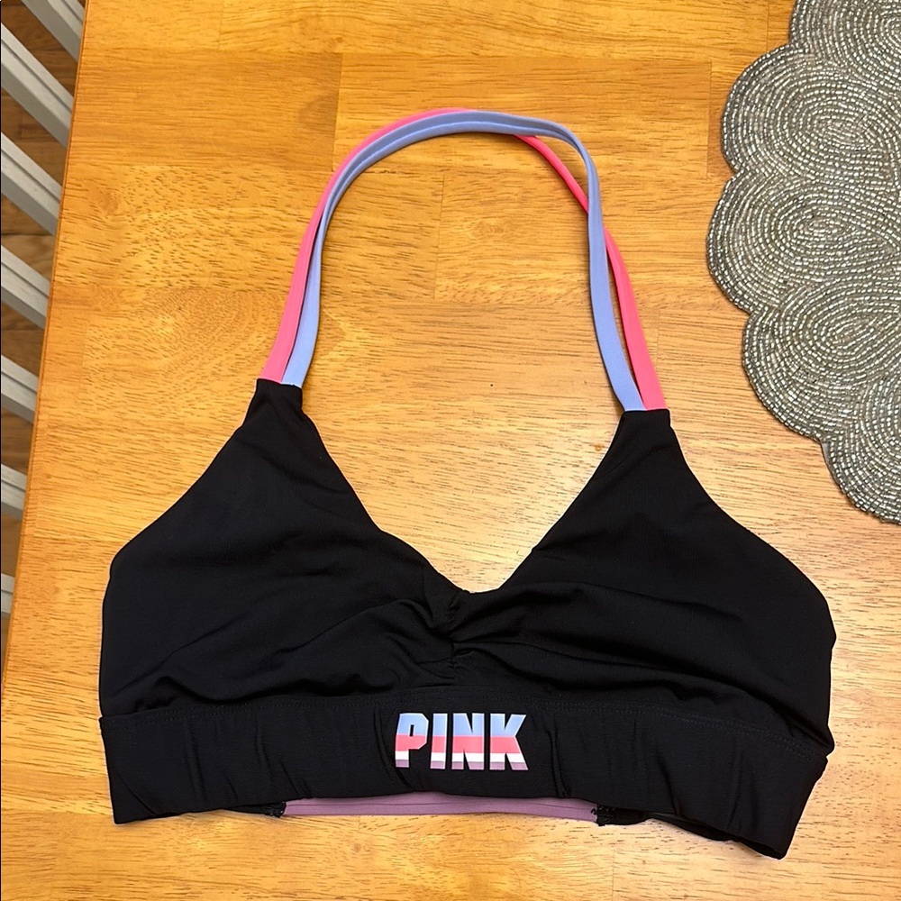 Black PINK Sports Bra halter neck